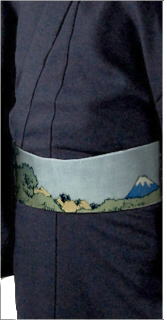 男のオーダー染め角帯-富士の山-